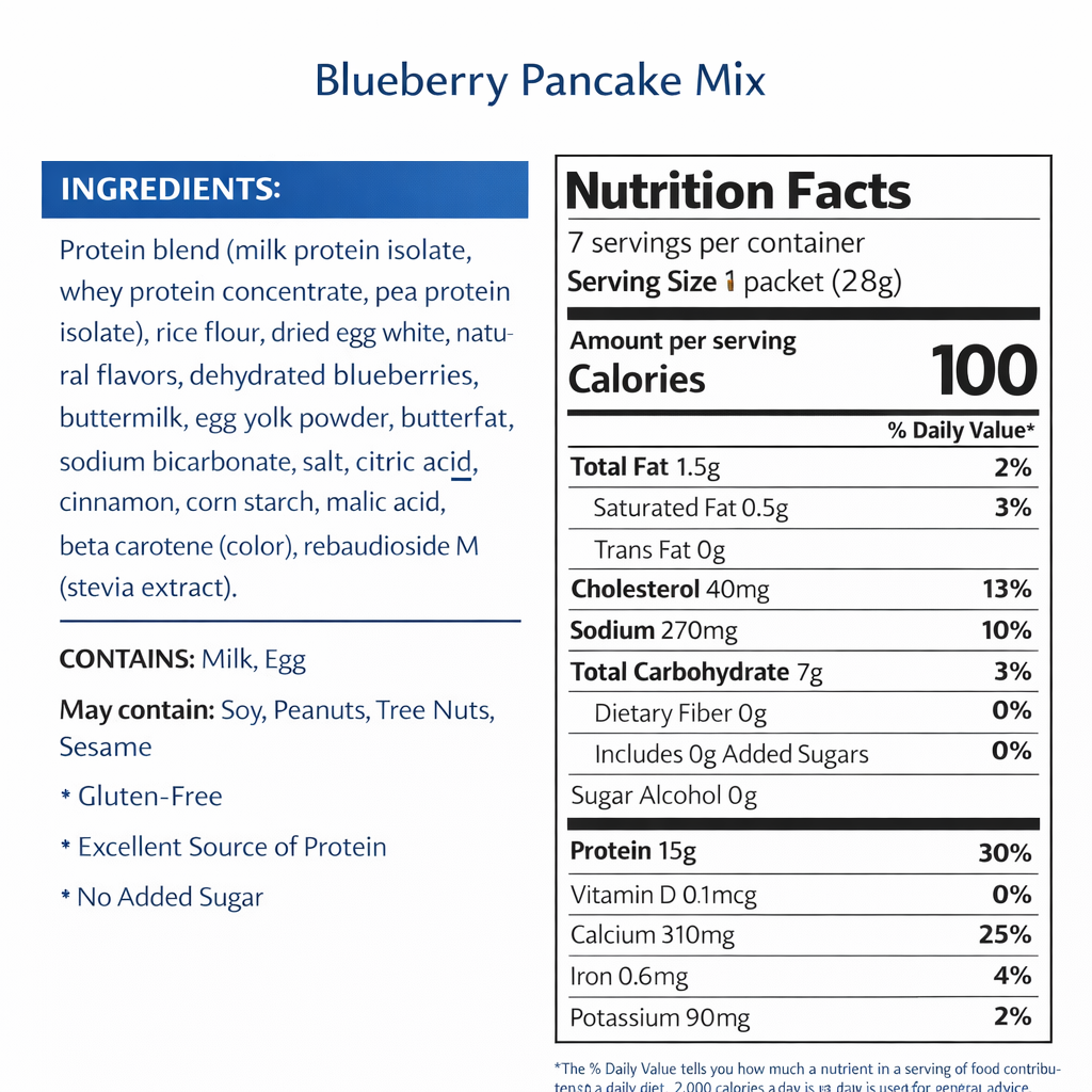 Blueberry Pancake Mix | Case - SLiM, Inc.