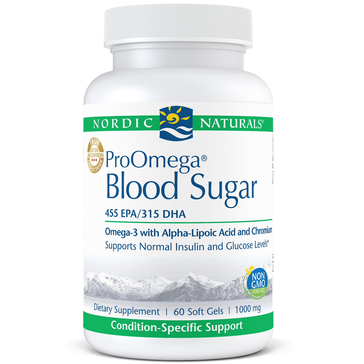 ProOmega Blood Sugar, 60ct | Bottle - SlimGroupinc