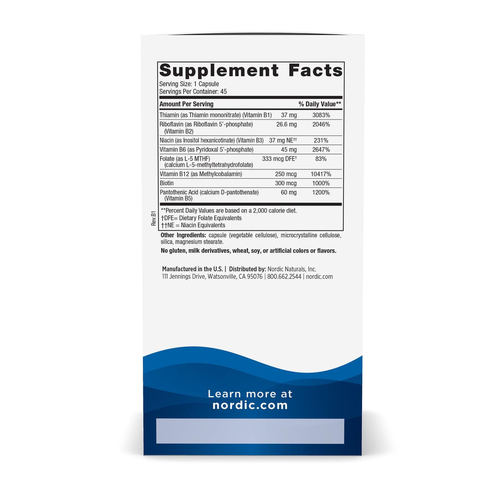 
                  
                    Vitamin B Complex 45ct | Bottle - SlimGroupinc
                  
                