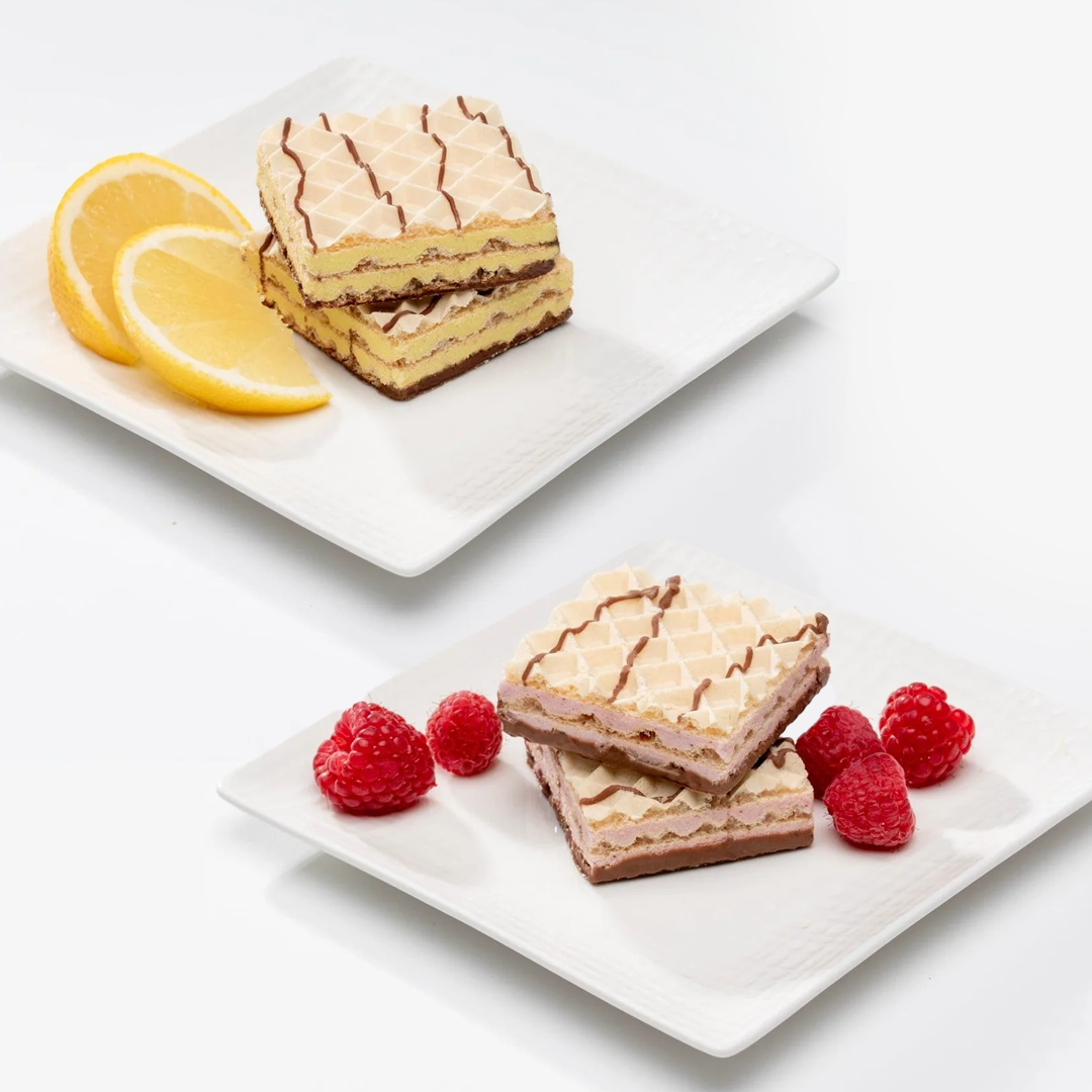 Lemon and Raspberry Wafers - Split Case - SlimGroupinc
